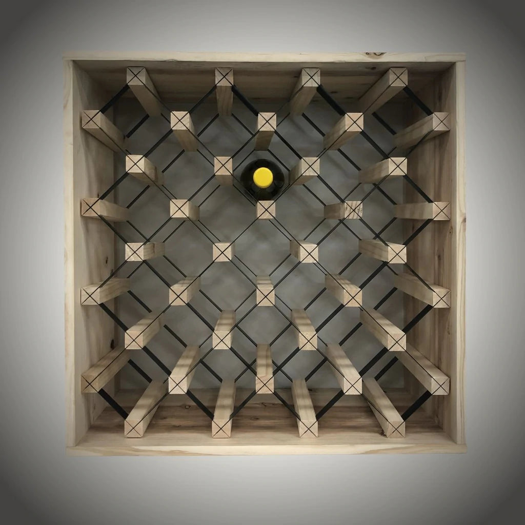 25 Bottle Diamond Cube Wine Rack