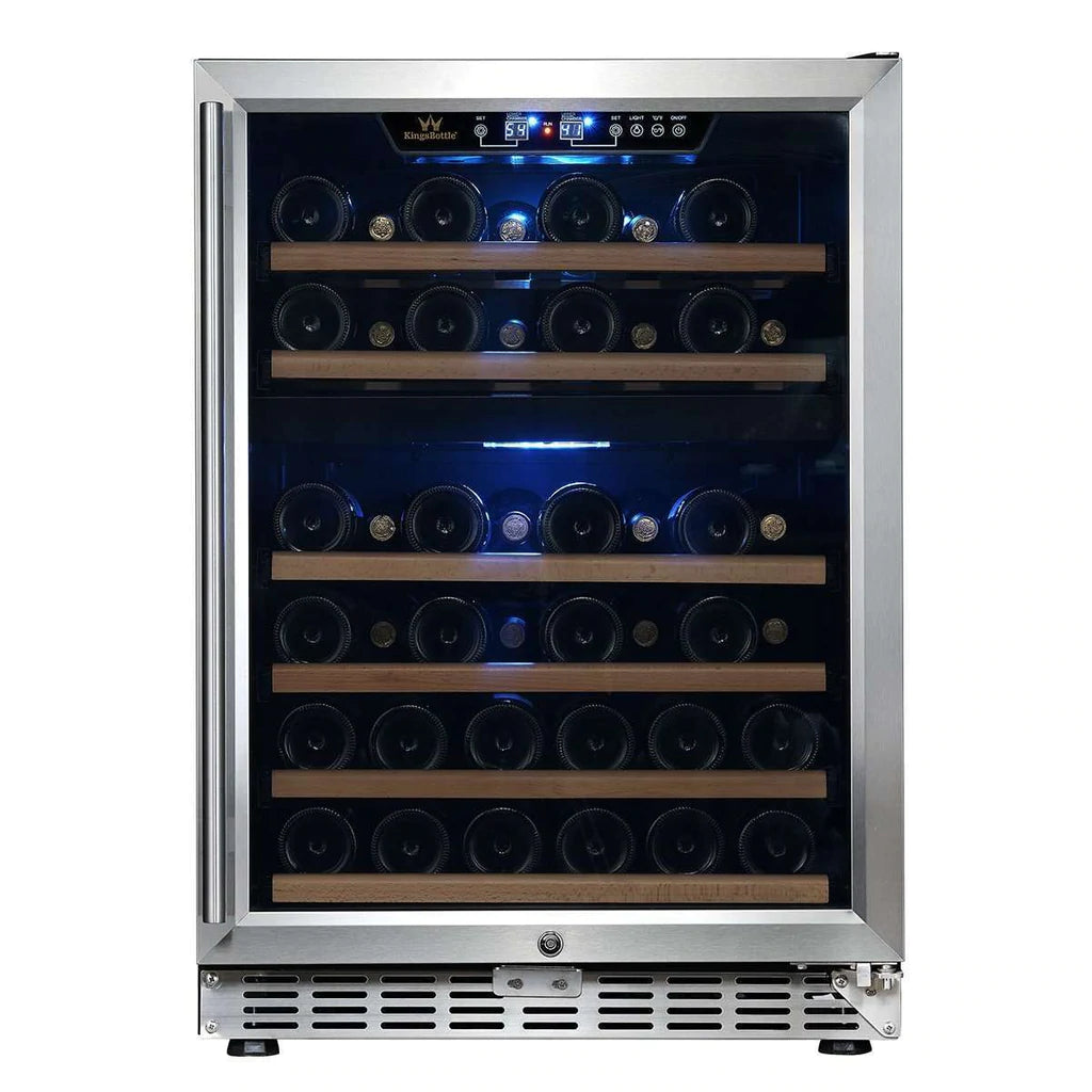 24" Dual Zone Built-in Wine Cooler | Triple Glassdoor With Two Low-E