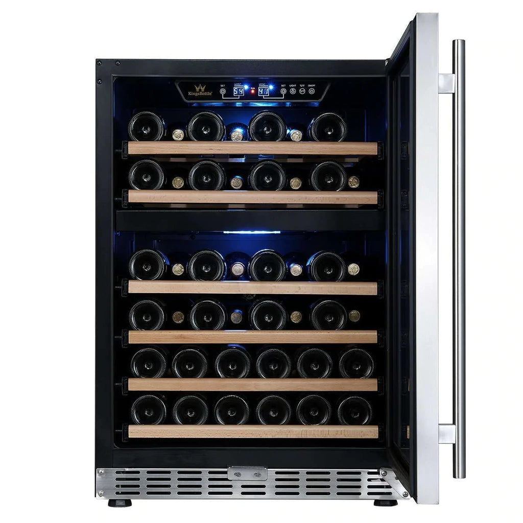24" Dual Zone Built-in Wine Cooler | Triple Glassdoor With Two Low-E