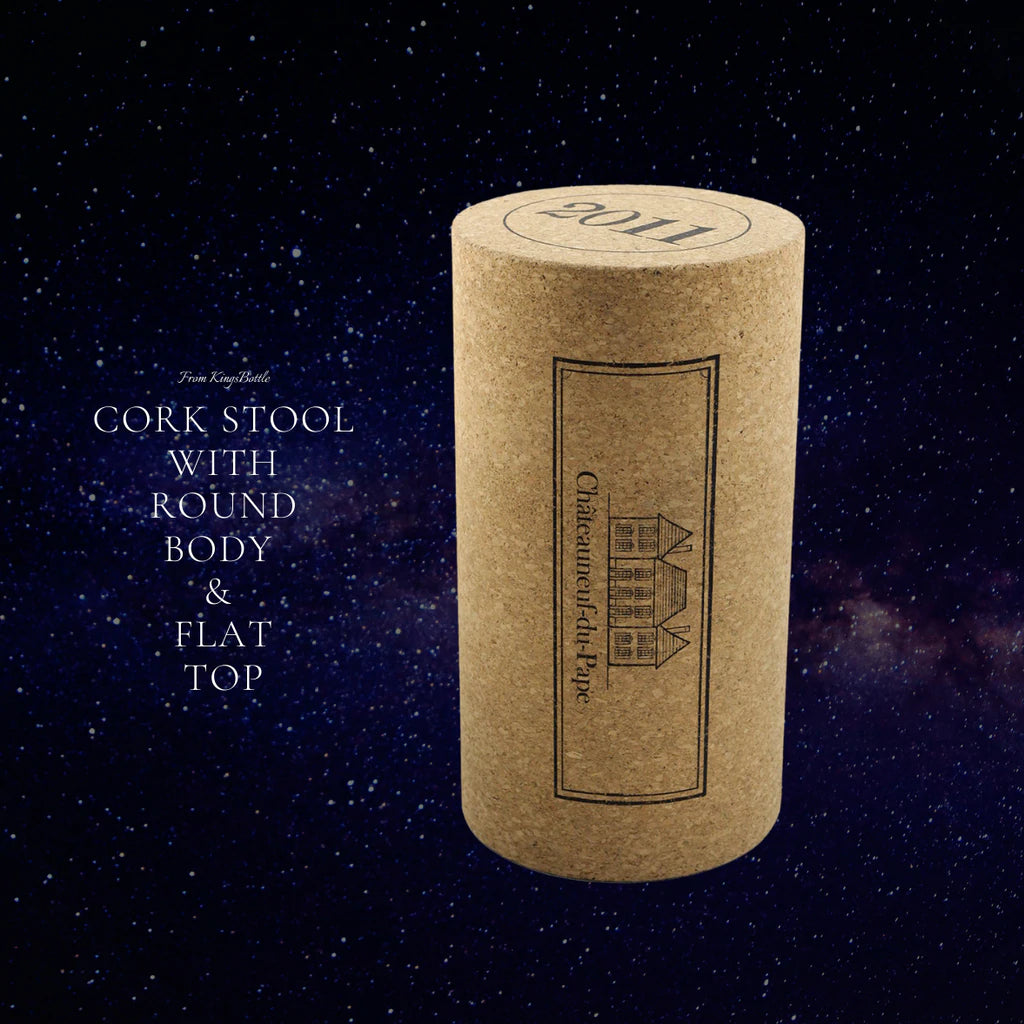 XL Cork Stool with Round Body & Flat Top