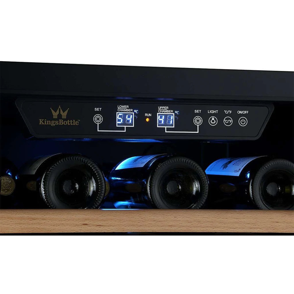 24" Dual Zone Built-in Wine Cooler | Triple Glassdoor With Two Low-E