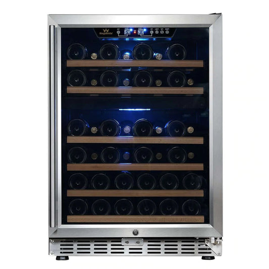 24" Dual Zone Built-in Wine Cooler | Triple Glassdoor With Two Low-E