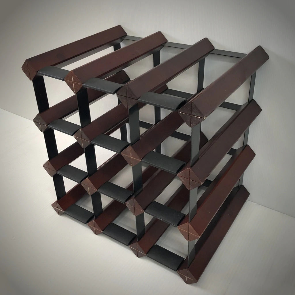 12 Bottle Timber Wine Rack 3x3 Configuration